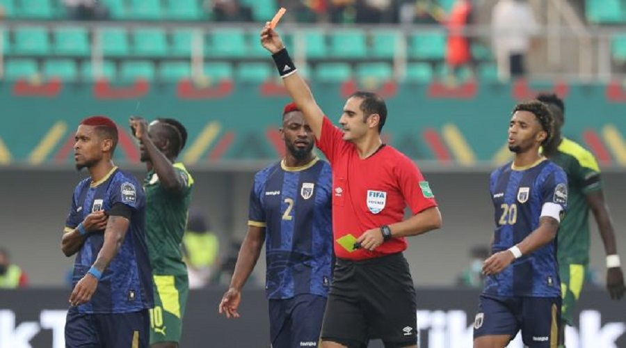 Referee_Lahlou_Benbraham_gives_red_card_sends_off_Erickson_Patrick_Andrade_of_Cape_Verde_during_the_2021_Africa_Cup_of_Nations_Afcon.jpeg